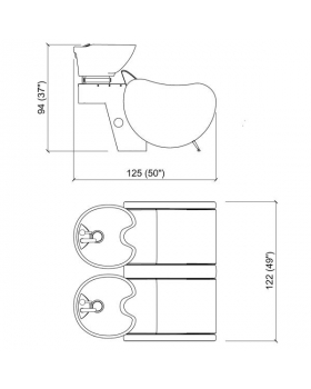 Мойка парикмахерская "MAMBOWASH 2P"