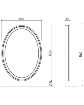 Зеркало парикмахерское "VISIONHAIR a parete"