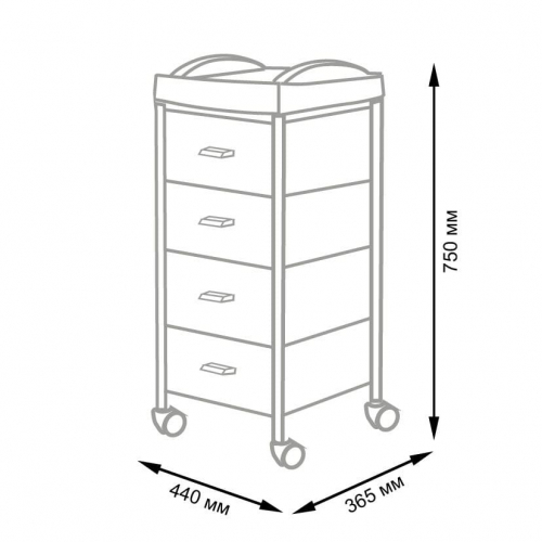 Тележка парикмахерская "Алана-04"